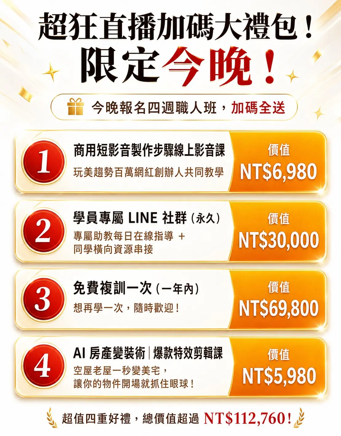 超狂直播加碼四重好禮 壓縮版